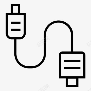 usb电缆通信设备连接器图标图标