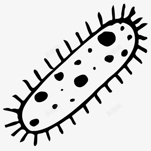 细菌细胞手绘图标svg_新图网 https://ixintu.com 手绘 病毒 素描 细胞 细菌