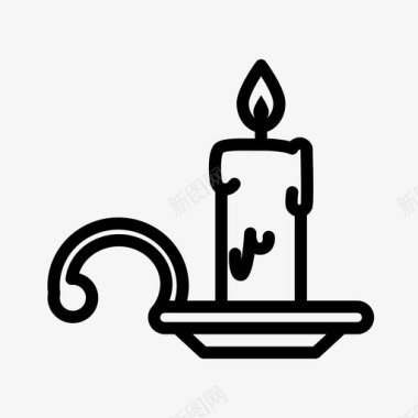 怪诞蜡烛万圣节万圣节系列图标图标