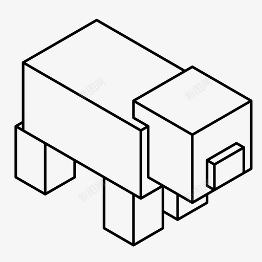 猪游戏地雷图标svg_新图网 https://ixintu.com 地雷 地雷怪 怪物 游戏 猪 电子游戏