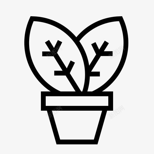 植物婴儿绿色图标svg_新图网 https://ixintu.com 天然 婴儿 植物 植物图标 盆栽 绿色