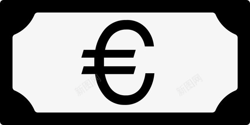 欧元钞票货币符号图标图标