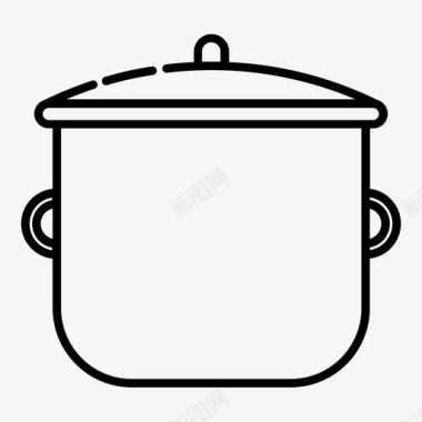 烹饪锅煮沸厨房图标图标
