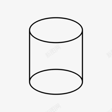 圆柱体立方体圆柱形图标图标
