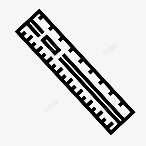 尺量秤图标svg_新图网 https://ixintu.com 办公设备 尺 秤 量