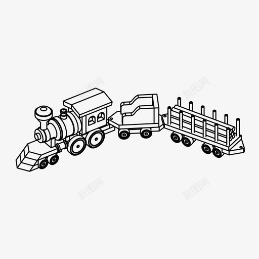 火车蒸汽机玩具火车图标svg_新图网 https://ixintu.com 火车 玩具火车 蒸汽机 运输工具