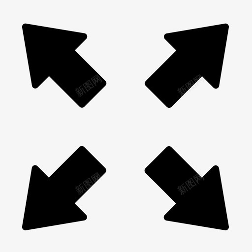 最大化箭头响应图标svg_新图网 https://ixintu.com 响应 最大化 箭头