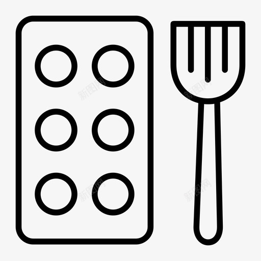 松饼烘焙烹饪图标svg_新图网 https://ixintu.com 松饼 模具 烘焙 烹饪 糕点