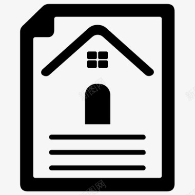 财产文件合同房屋图标图标
