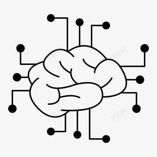 神经网络网络安全加密图标svg_新图网 https://ixintu.com 加密 神经网络 网络保护 网络安全 网络安全网络保护