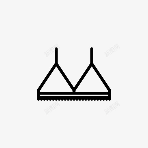 胸罩衣服三角形图标svg_新图网 https://ixintu.com 三角形 内衣 女人 胸罩 衣服