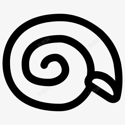贝壳海滩软体动物图标svg_新图网 https://ixintu.com 海 海洋 海滩 蜗牛 贝壳 软体动物