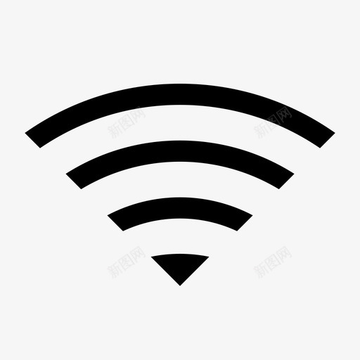 wifi全信号网络图标svg_新图网 https://ixintu.com wifi 全信号 无线 网络 计算