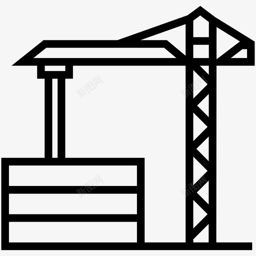 建筑起重机修理图标svg_新图网 https://ixintu.com 修理 建筑 建筑起重机 起重机 轮廓收集