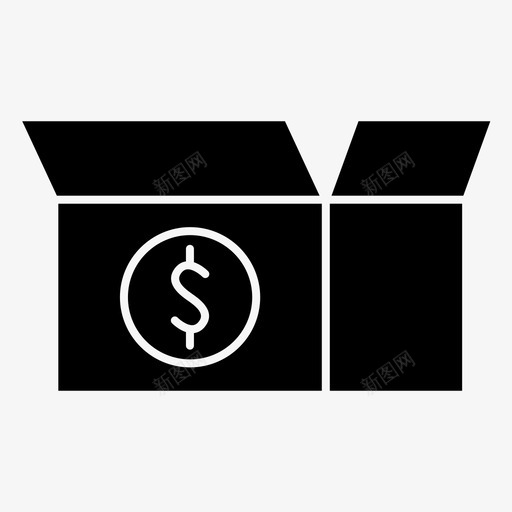 投资项目盒子美元图标svg_新图网 https://ixintu.com 投资项目 盒子 美元 金融