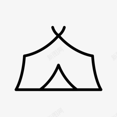 帐篷露营提皮图标图标