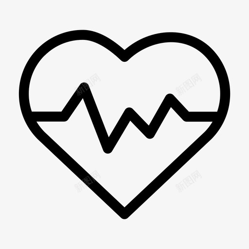 心跳健康心率图标svg_新图网 https://ixintu.com 健康 心率 心跳
