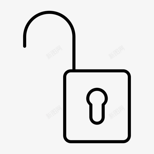 开锁孔钥匙图标svg_新图网 https://ixintu.com 孔 安全 开锁 挂锁 钥匙