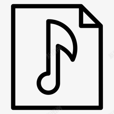 音乐文件媒体旋律图标图标