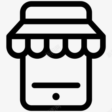 移动购物移动商店购物商业线第4卷图标图标