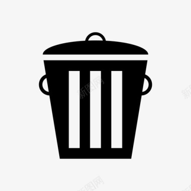 垃圾桶清洁容器图标图标