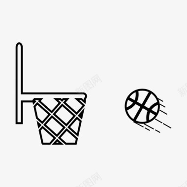 篮球运动周末图标图标
