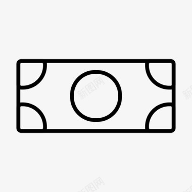 钱现金纸币图标图标