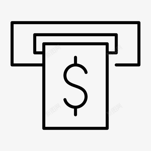 自动取款机货币付款图标svg_新图网 https://ixintu.com 付款 取款 自动取款机 货币 银行业务