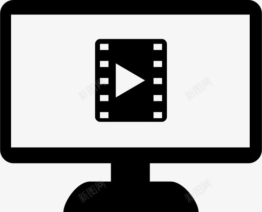 媒体播放器电脑图标svg_新图网 https://ixintu.com 媒体播放器 电脑