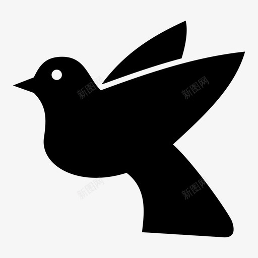 鸽子小鸟飞翔图标svg_新图网 https://ixintu.com 和平 小鸟 自由 飞翔 鸽子