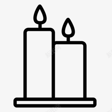 蜡烛平静舒适图标图标