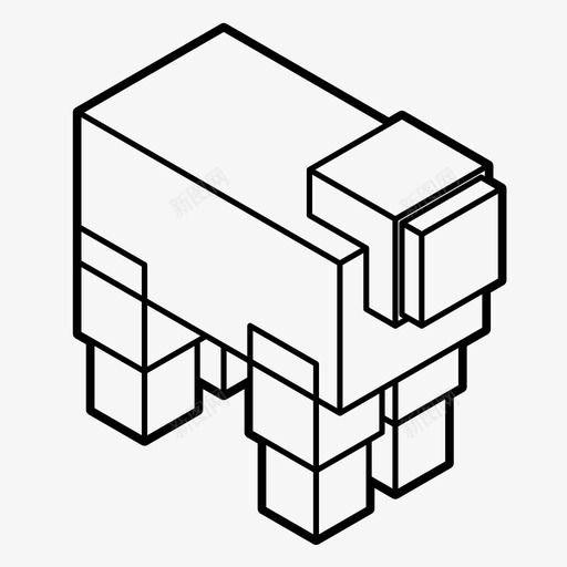 绵羊游戏地雷图标svg_新图网 https://ixintu.com 地雷 地雷怪 怪物 游戏 电子游戏 绵羊