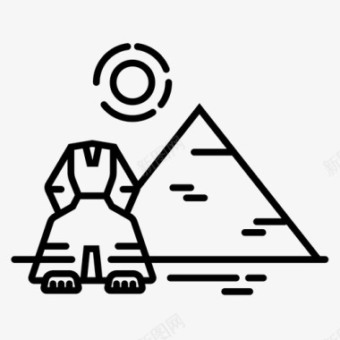 埃及开罗金字塔图标图标