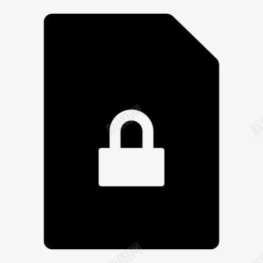 锁定文件文档受保护图标图标