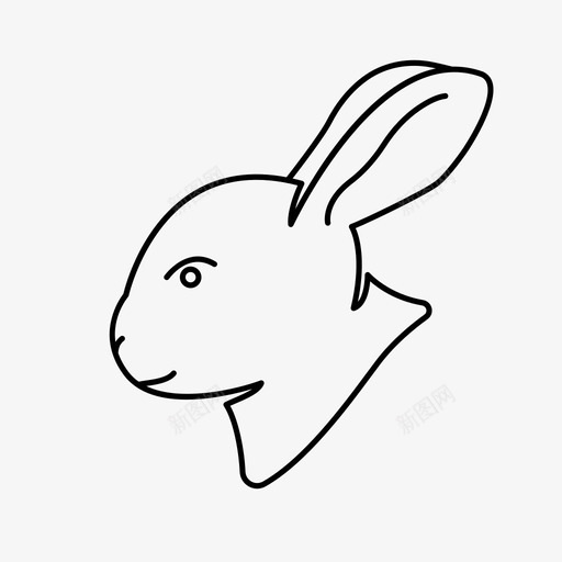 兔子头康尼兔子图标svg_新图网 https://ixintu.com 兔子 兔子头 家畜 康尼 拉宾