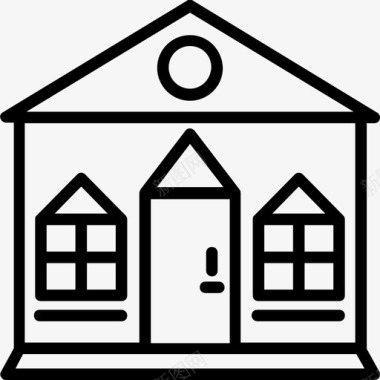 房屋建筑外部住宅图标图标
