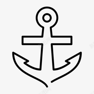 锚航海海盗图标图标