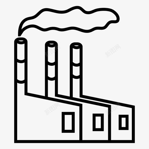 工厂开发工业图标svg_新图网 https://ixintu.com 商业 基础设施 工业 工厂 开发 污染 种植园