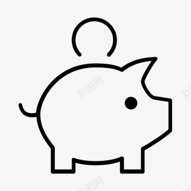 猪银行钱小猪图标图标