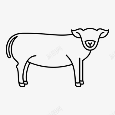 小牛动物牛图标图标