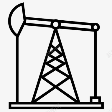 石油井架电力能源图标图标