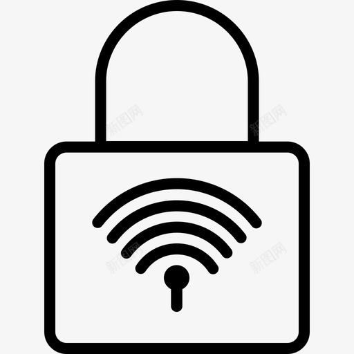 安全互联网锁图标svg_新图网 https://ixintu.com vpn wifi 互联网 安全 线路图标 锁