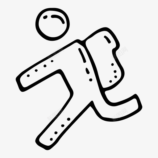 学生背包围棋图标svg_新图网 https://ixintu.com 人 人类活动涂鸦 围棋 学校 学生 背包 跑步