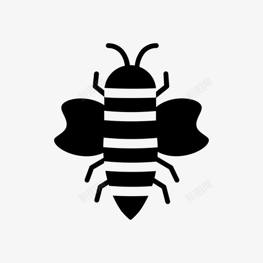 蜜蜂会飞的动物图标svg_新图网 https://ixintu.com 会飞的动物 蜜蜂
