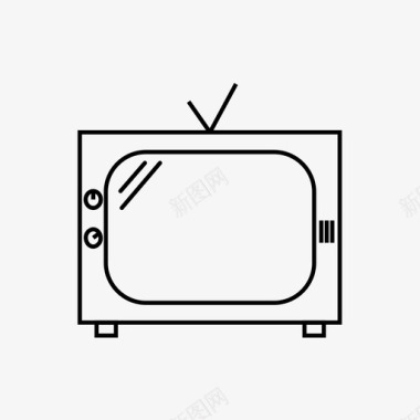 电视旧电视屏幕图标图标
