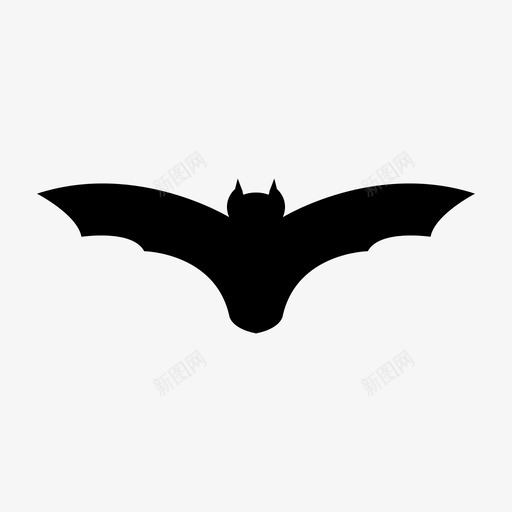 蝙蝠动物生物图标svg_新图网 https://ixintu.com 万圣节 动物 生物 神秘 蝙蝠