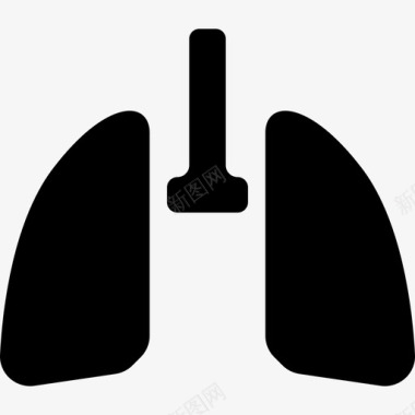 肺医疗保健图标图标