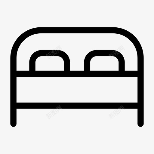 床卧室小床图标svg_新图网 https://ixintu.com 卧室 家具 小床 床