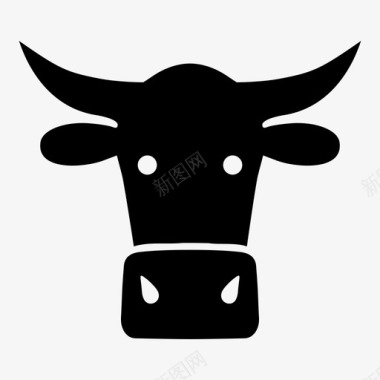 牛头农业牛图标图标