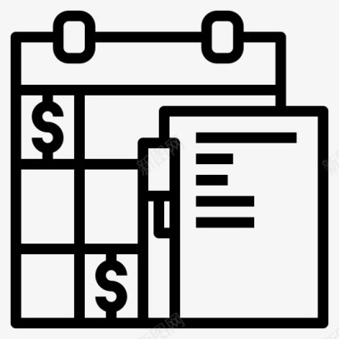 付款日期付款计划图标图标